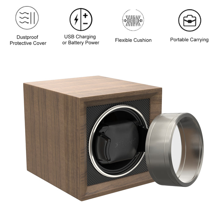 Remontoir de montre simple, double alimentation avec couvercle