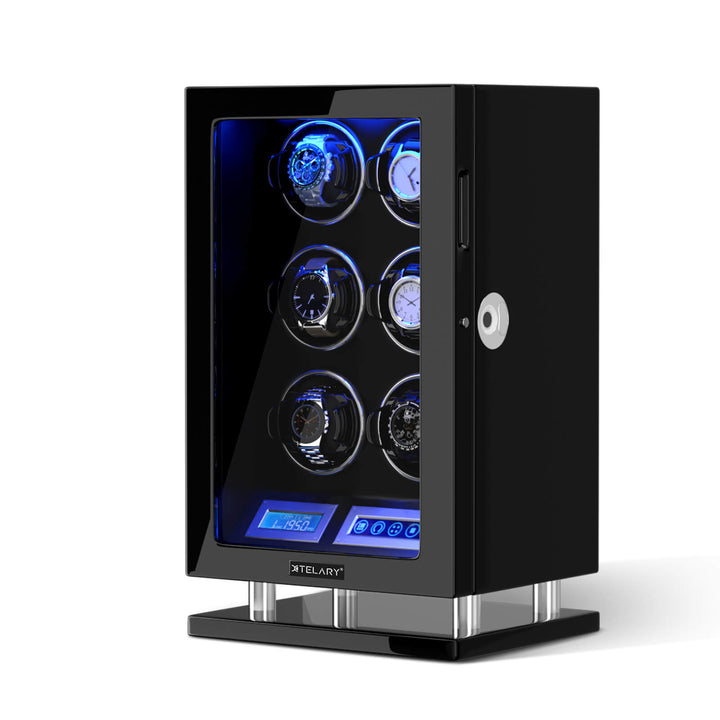 Automatic Double Watch Winder with Two Quiet Motors LCD Touch Cont