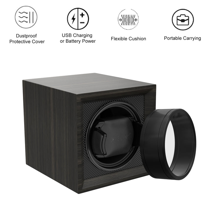 Remontoir de montre simple, double alimentation avec couvercle
