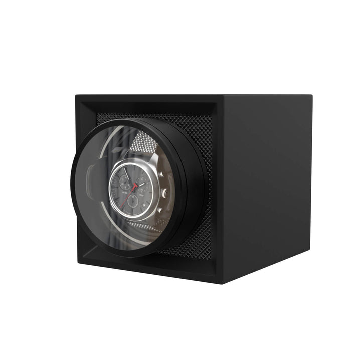 Single Watch Winder with Dual Power Supply and Japanese Mabuchi Motor - Black