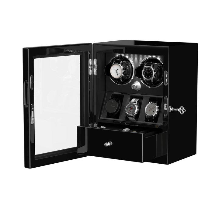 Remontoir compact pour 2 montres avec 3 moteurs Mabuchi silencieux pour rangement supplémentaire
