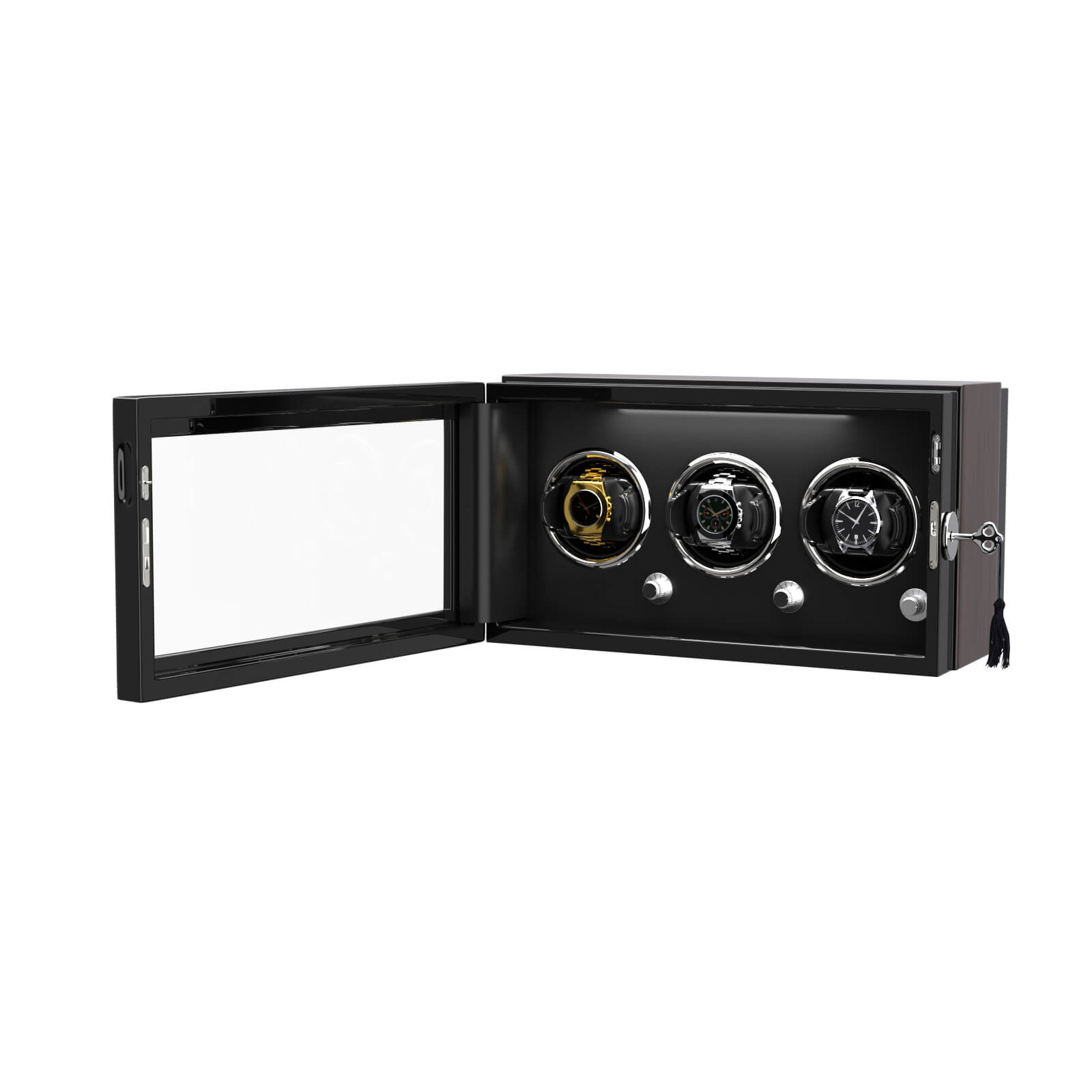 3 Watch Winder for Automatic Watches Quiet Mabuchi Motor with Lock