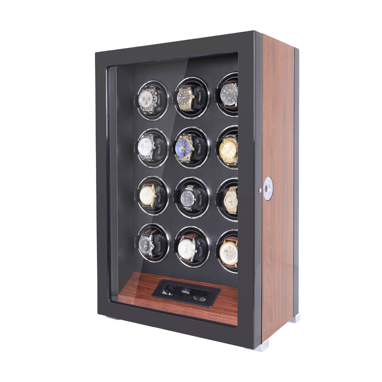 Fingerprint Unlock Watch Winder with RGB Atmosphere Lighting