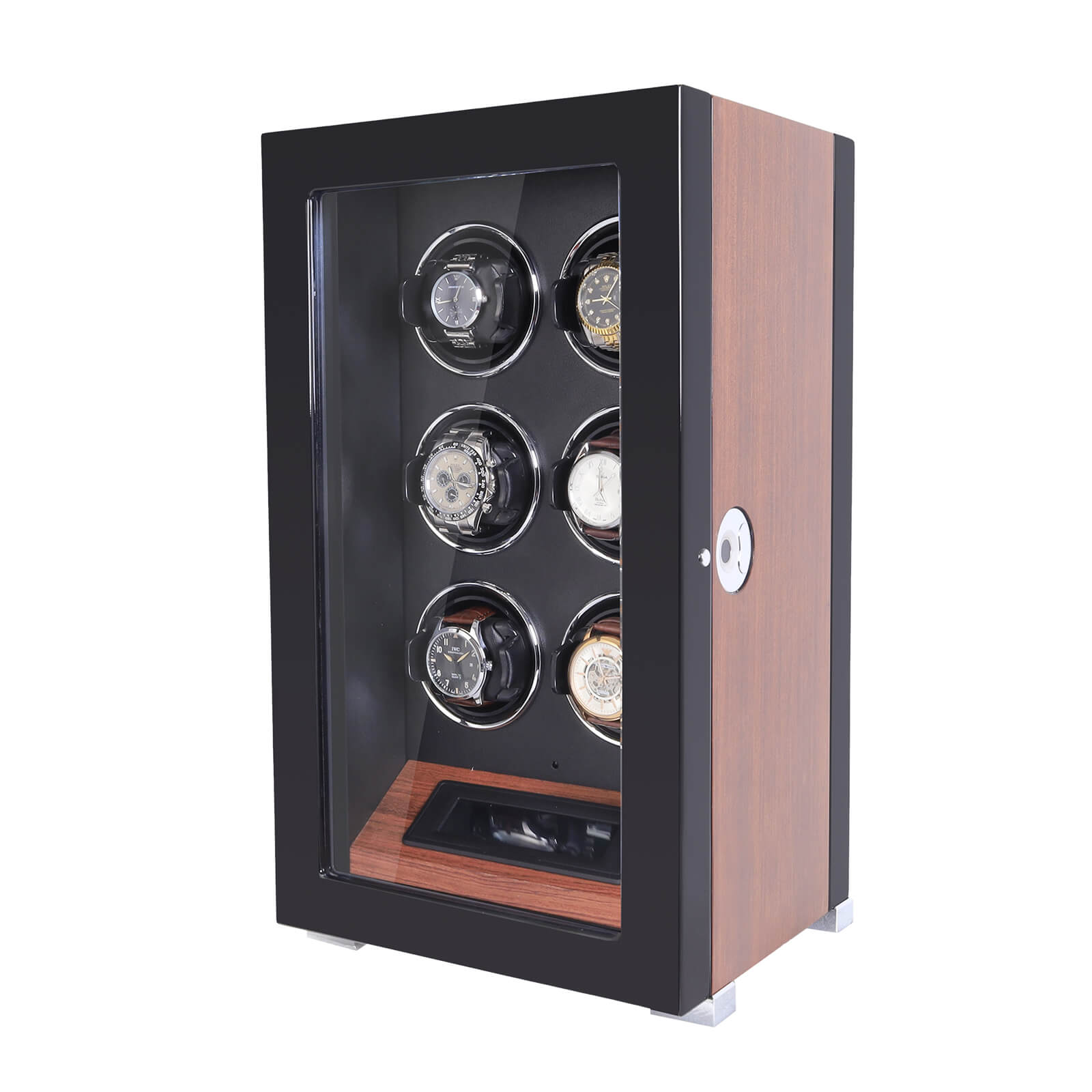 Fingerprint Unlock Watch Winder with RGB Atmosphere Lighting