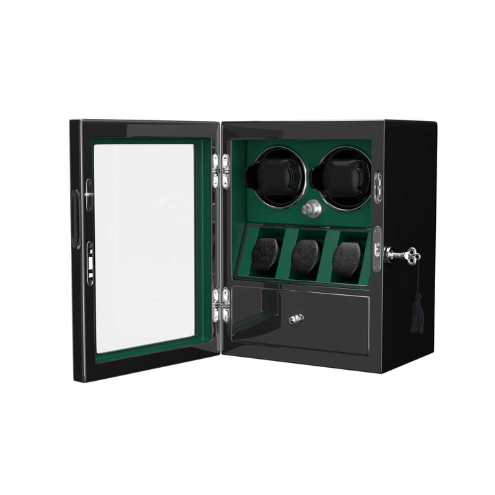 Remontoir compact pour 2 montres avec 3 moteurs Mabuchi silencieux pour rangement supplémentaire